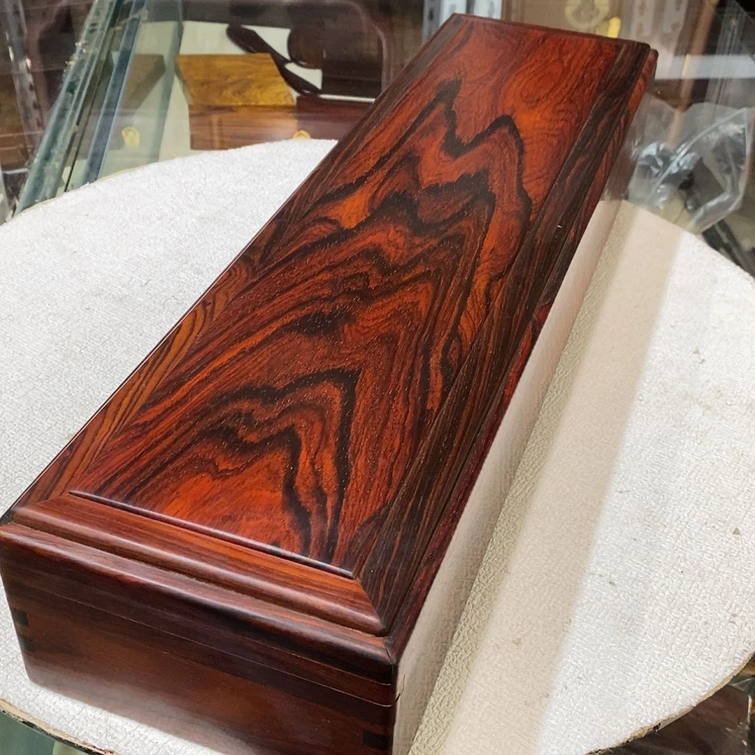 微凹黄檀（南美大红酸枝）独板机关盒50/14/9