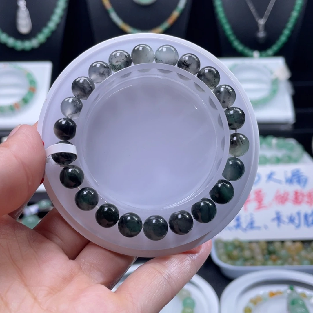 石英质玉（非洲翠）未镶嵌手串