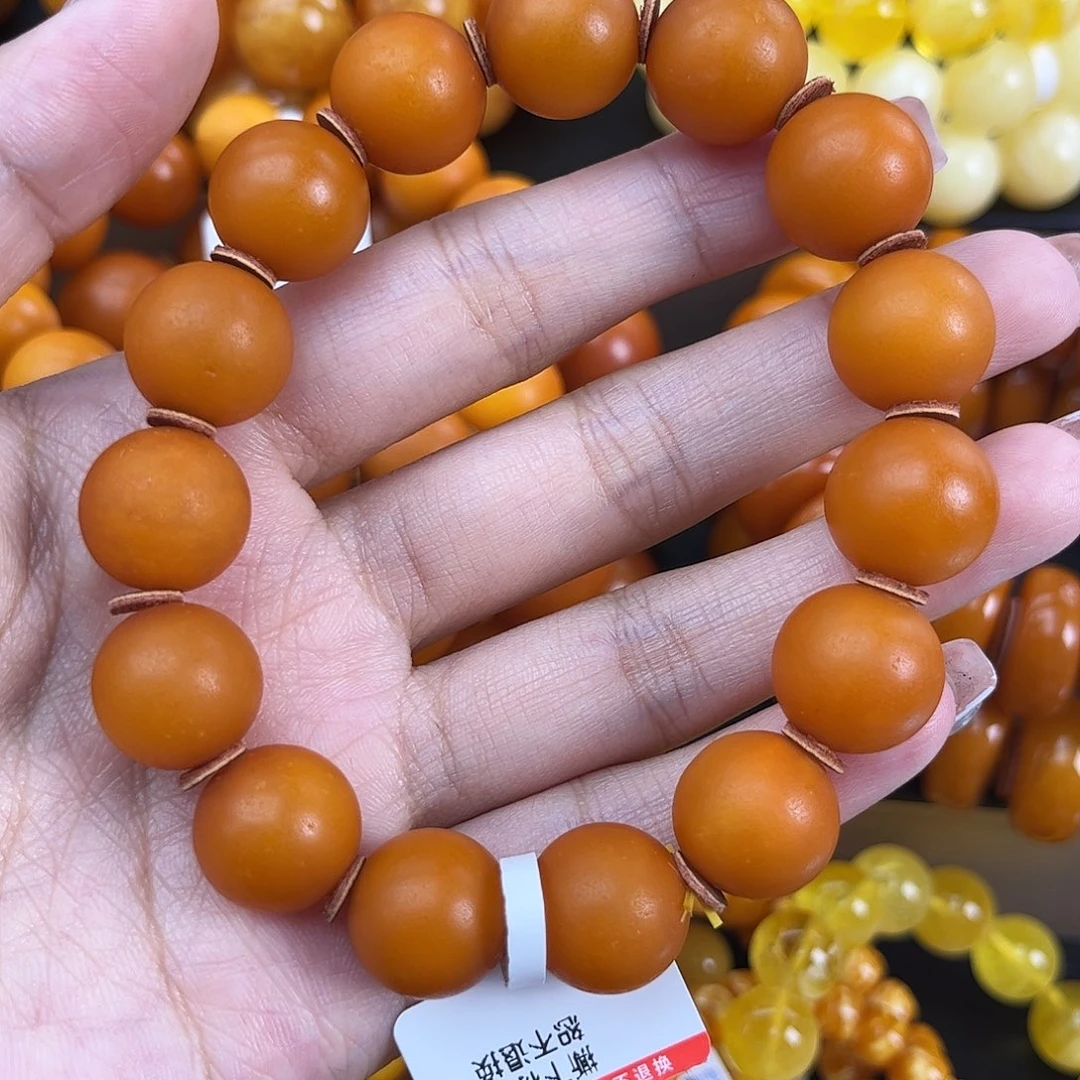 未镶嵌琥珀手链蜜蜡
