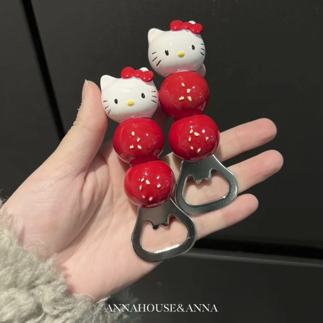 hellokitty开瓶器冰箱贴家用冰箱磁吸糖葫芦开瓶器创意啤酒瓶起子