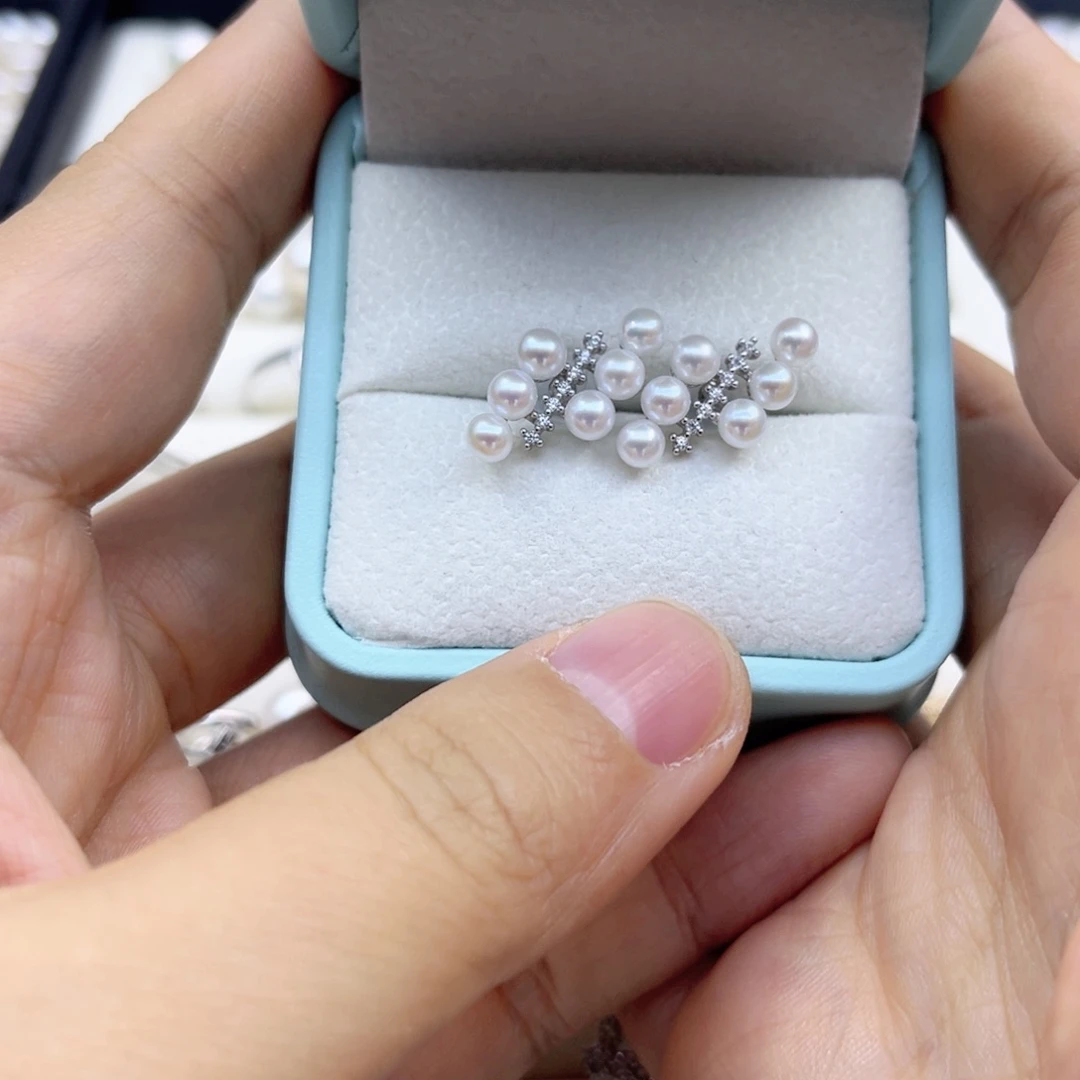 耳饰淡水珍珠银S925镶嵌