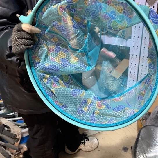 蓝花40厘米抄网头一个