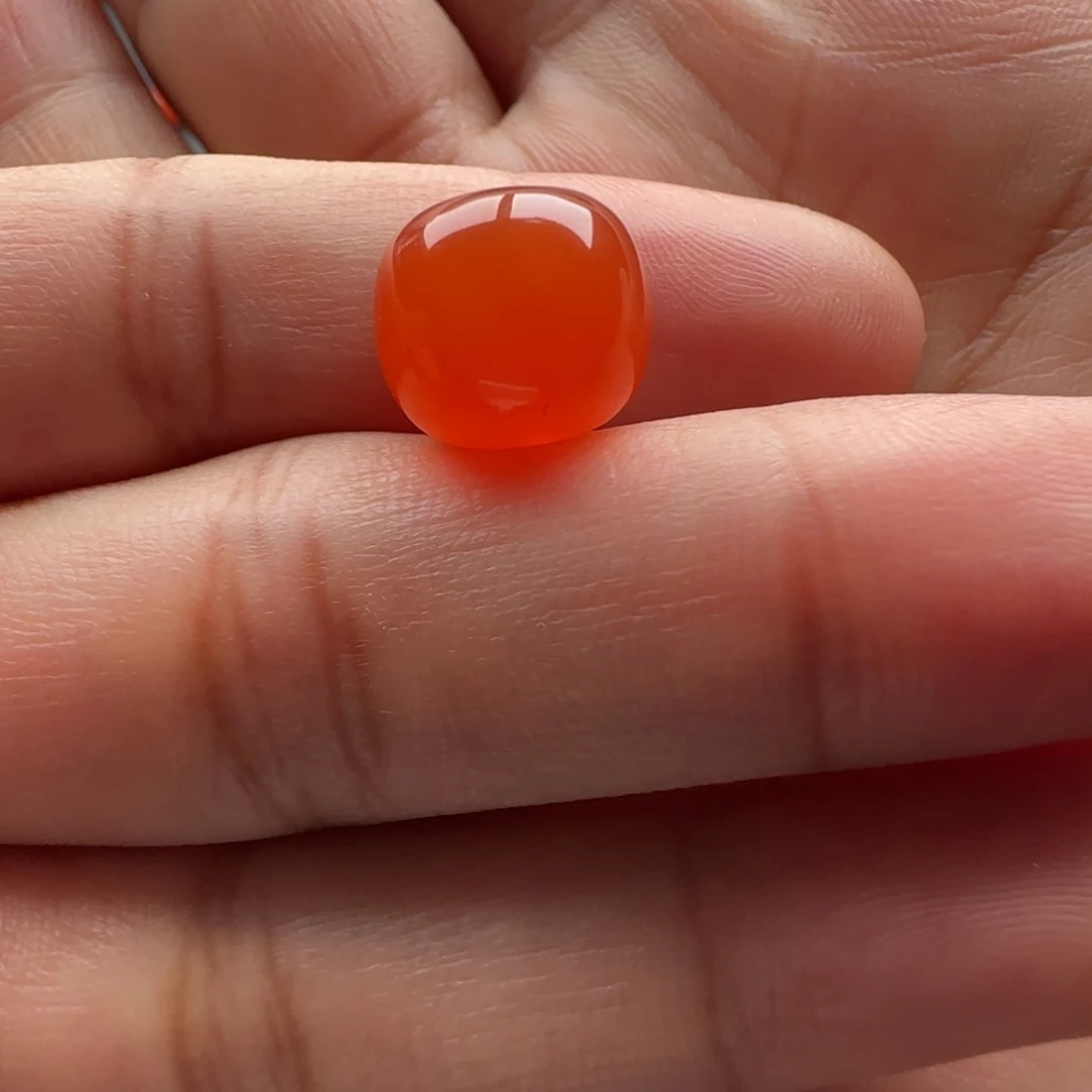 南红玛瑙未镶嵌老型11.6×10.3孔马牙白纹