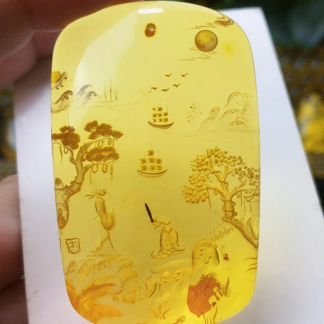 【闪购商品】琥珀（花珀）吊坠(不含链)未镶嵌