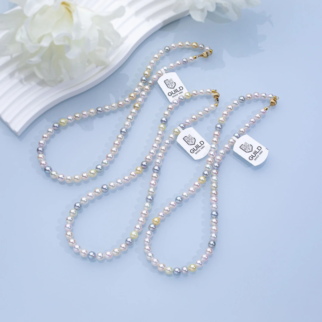 “彩虹”Akoya珍珠项链 14K金 带吉尔德证书（多样性发一）不含定位扣