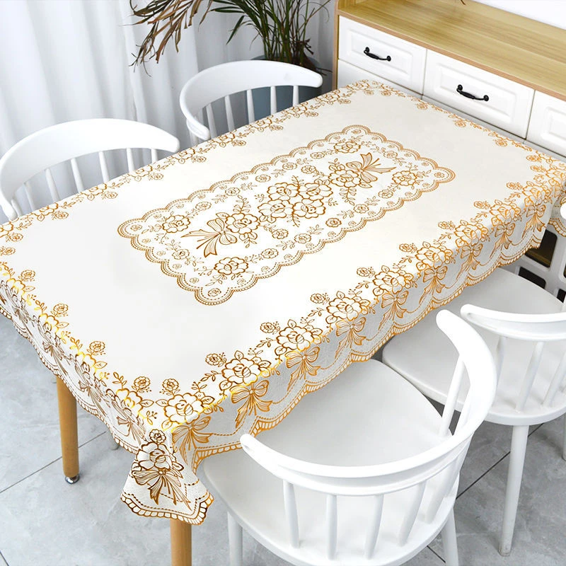 【桌布】烫金工艺茶几餐桌布好看好打理防烫防水防滑不防油桌布pvc
