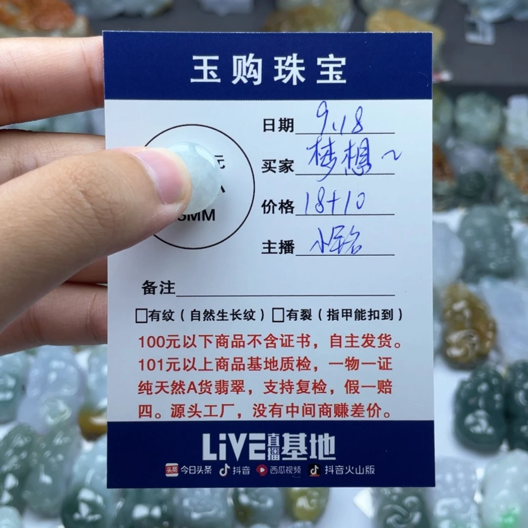 颈饰未镶嵌翡翠梦****?平安扣