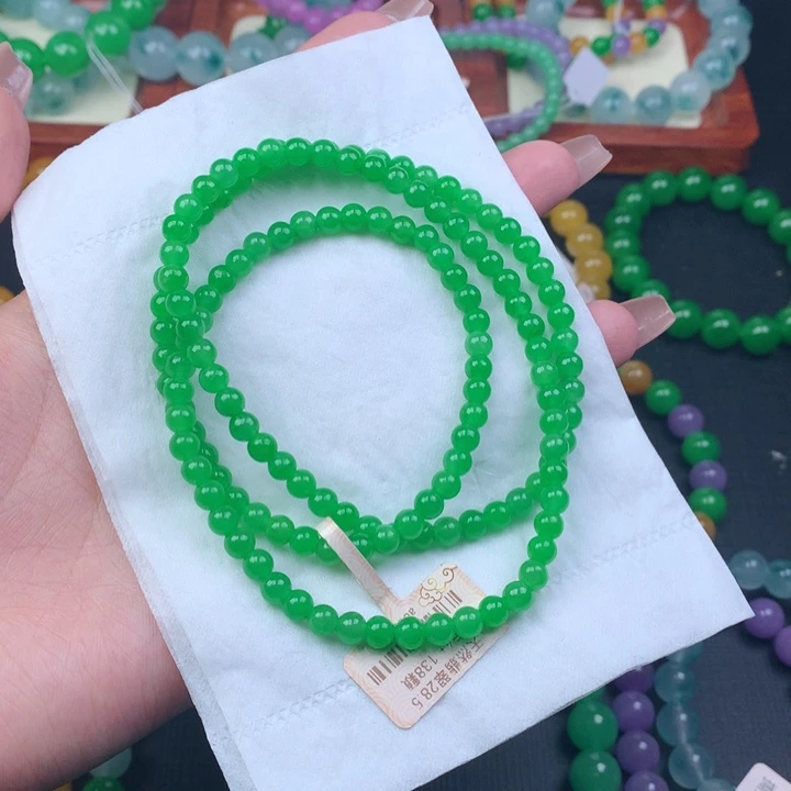 潮***潮缅料卡5项链 一物一证