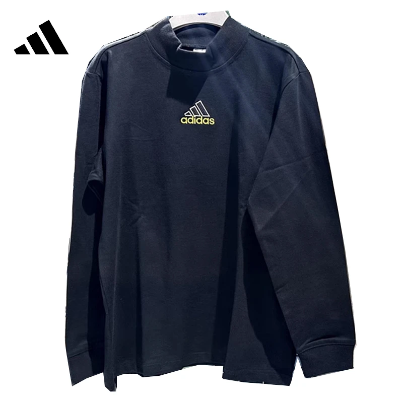 adidas阿迪达斯男子LS MOCK NECK Q1针织无领长T恤JD5401