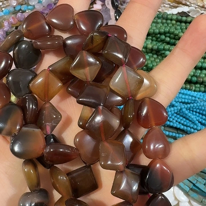 茜***作玛瑙/玉髓合金珠宝半成品19号打包