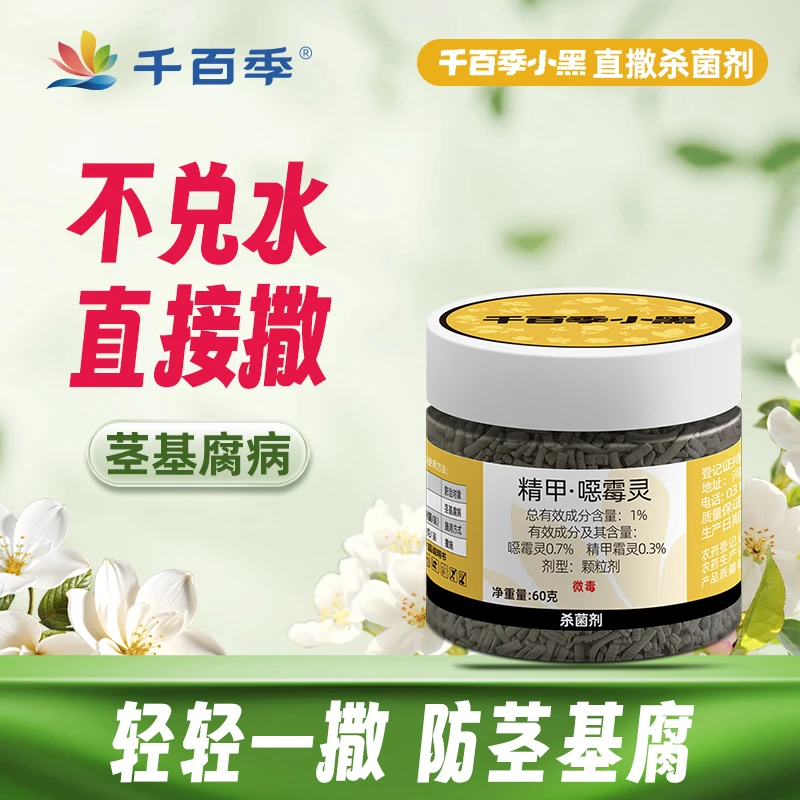 千百季小黑家庭专用预防茎基腐病菌养花缓释直撒颗粒方便不用兑水