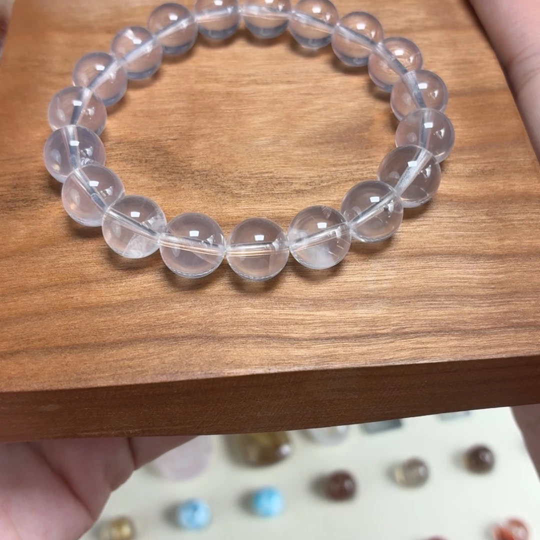 银S925镶嵌手链水晶奶白晶