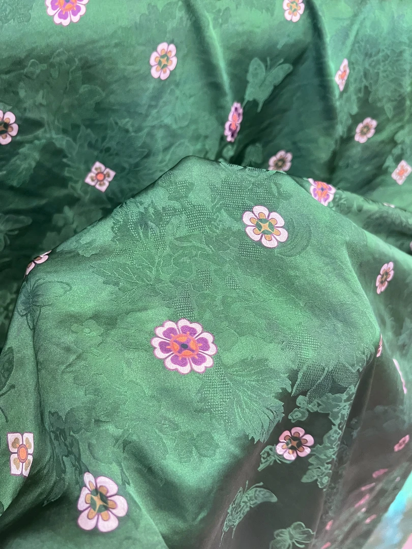 【翠韵凌罗】红云纱面料新中式风格布料