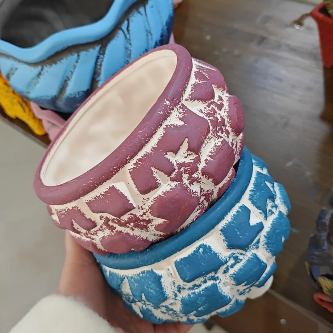 红陶吸水透气的白陶花盆凑满12发货