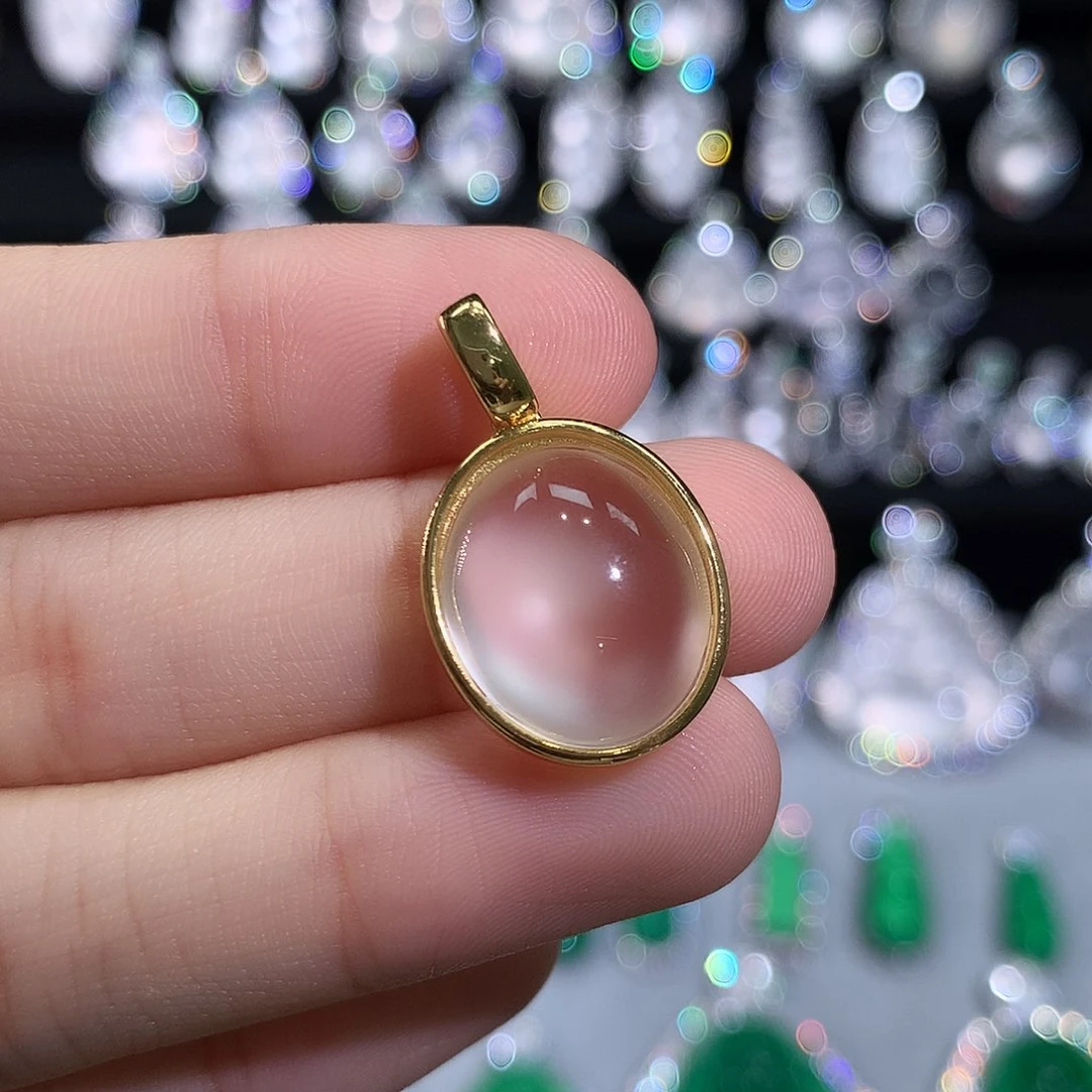 吊坠(不含链)银S925镶嵌石英质玉