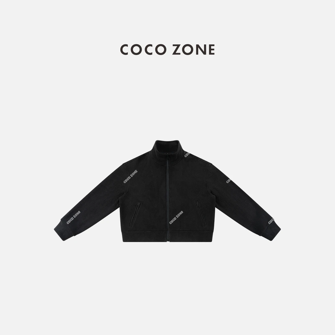 COCO ZONE 刘一一 “Urban周末”拉链立领百搭长袖开衫外套CC2D2875