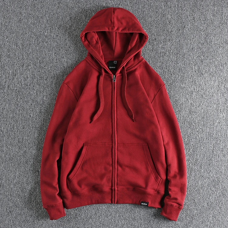 DeweLvum简约水洗毛利连帽运动衫卫衣男士多功能开衫宽松上衣男装