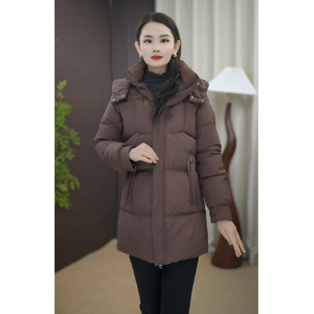 2025冬季新款棉服中长款女士韩版显瘦洋气棉袄外套高端百搭