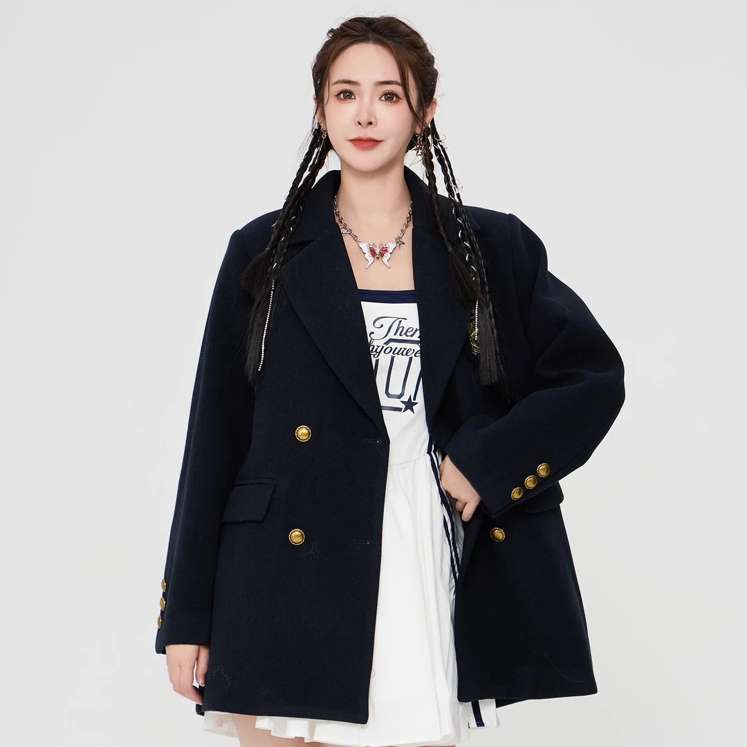 学院风短款加棉大衣-AD431K8828