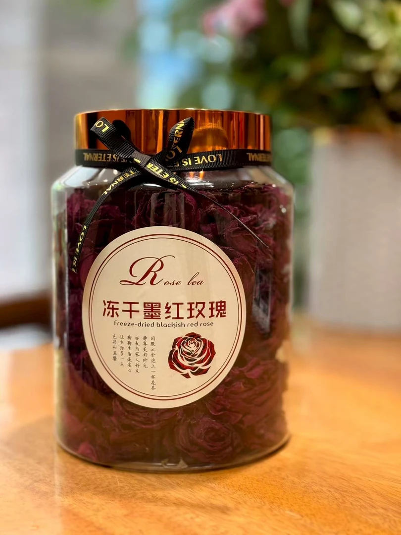 云南墨红冻干玫瑰花