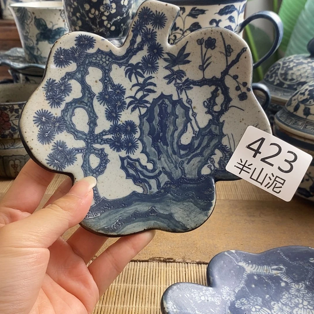手工手绘青花高温陶瓷
