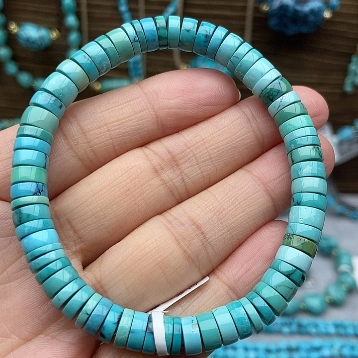 绿松石未镶嵌直切手串