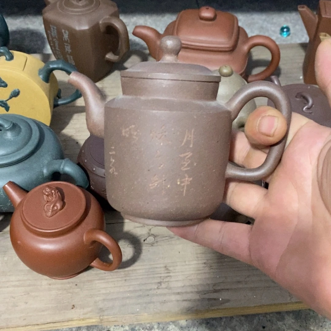 品***8茶壶紫砂老紫泥宫灯