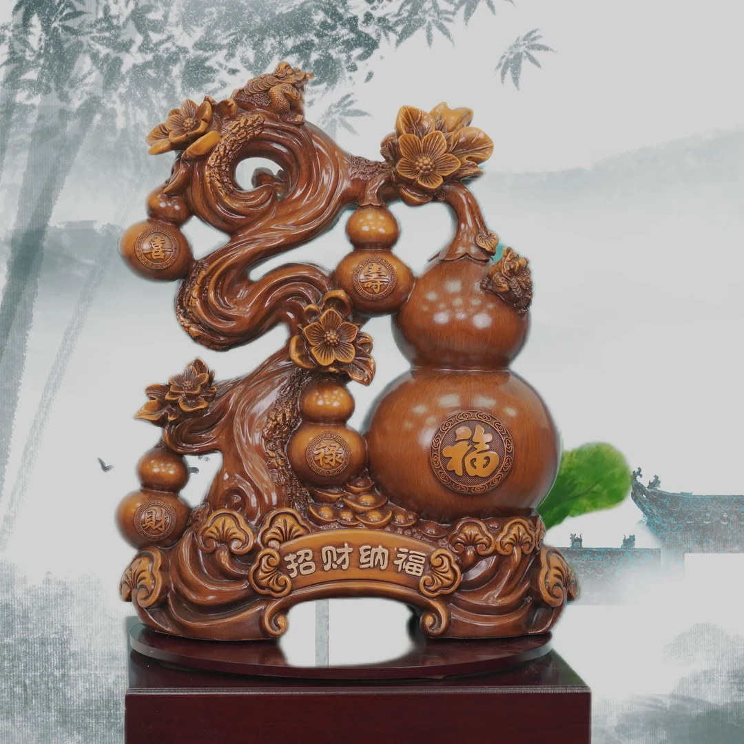 招财纳福长34cm高42cm（JLH)公司开业办公室商务礼品 高端精美摆件