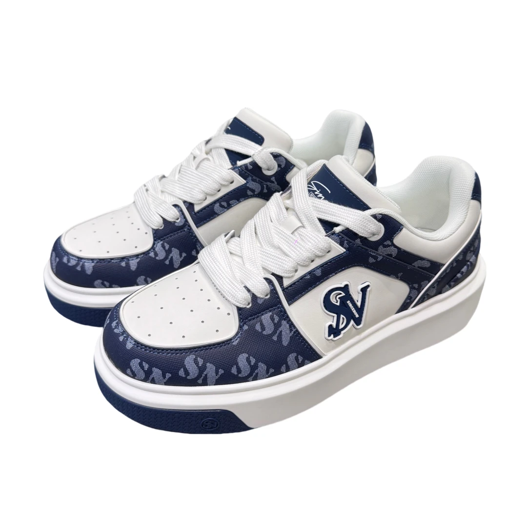 SINCENOW高端正品欧货潮流头层牛皮增高低帮透气板鞋男鞋