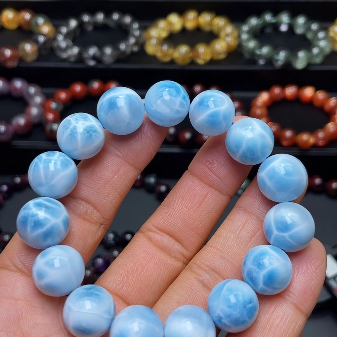 针钠钙石（海纹石）未镶嵌手链14+mm