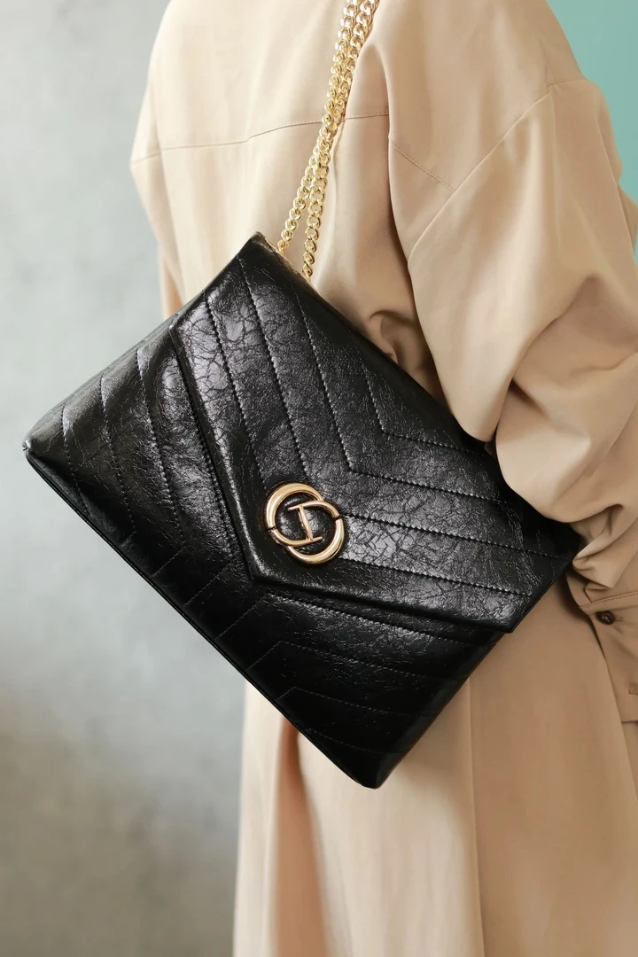 菱格防脏通勤风单根优雅风单肩包小香风百搭邮差包