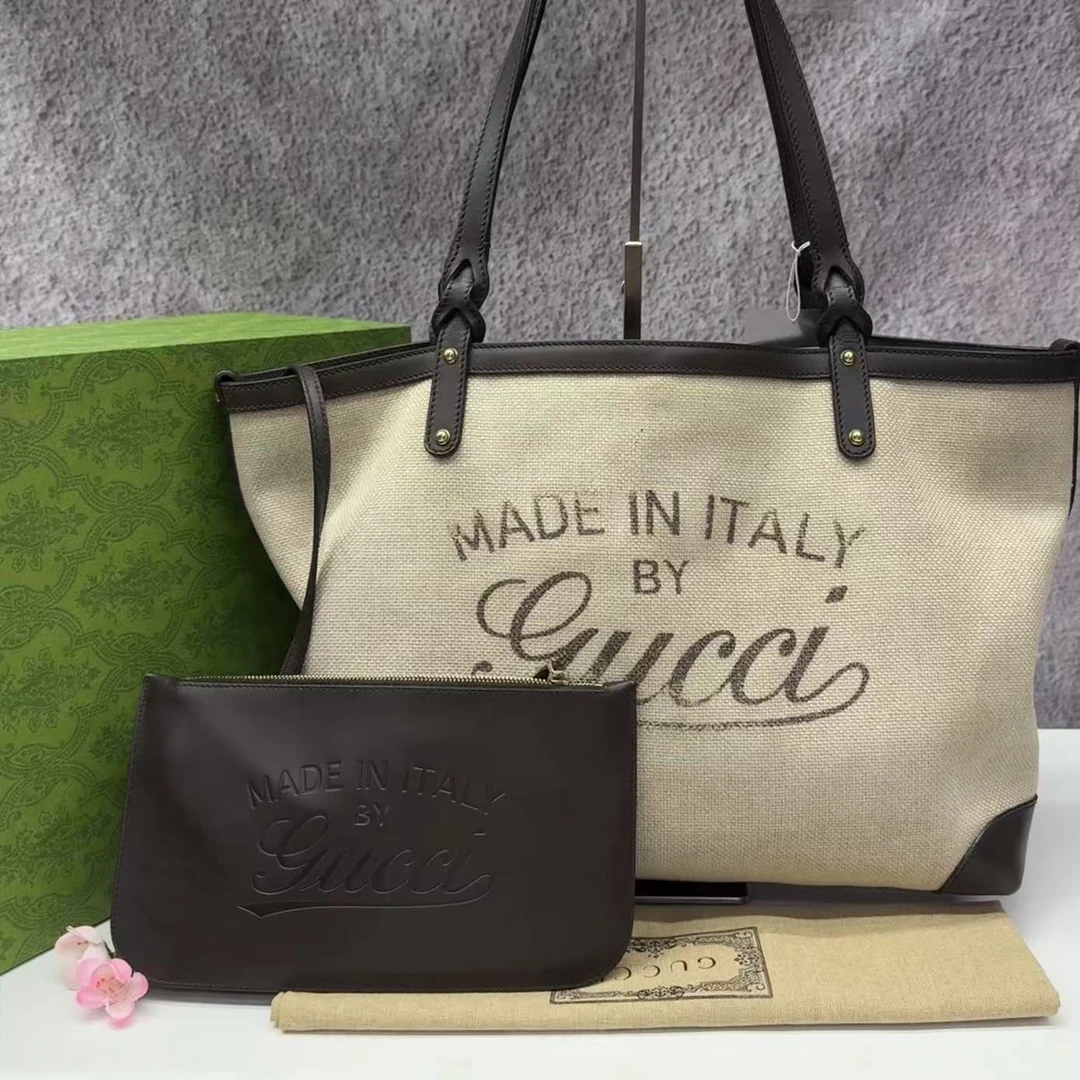 95新 GUCCI/古驰 古驰 02011帆布托特/二手奢侈品包包