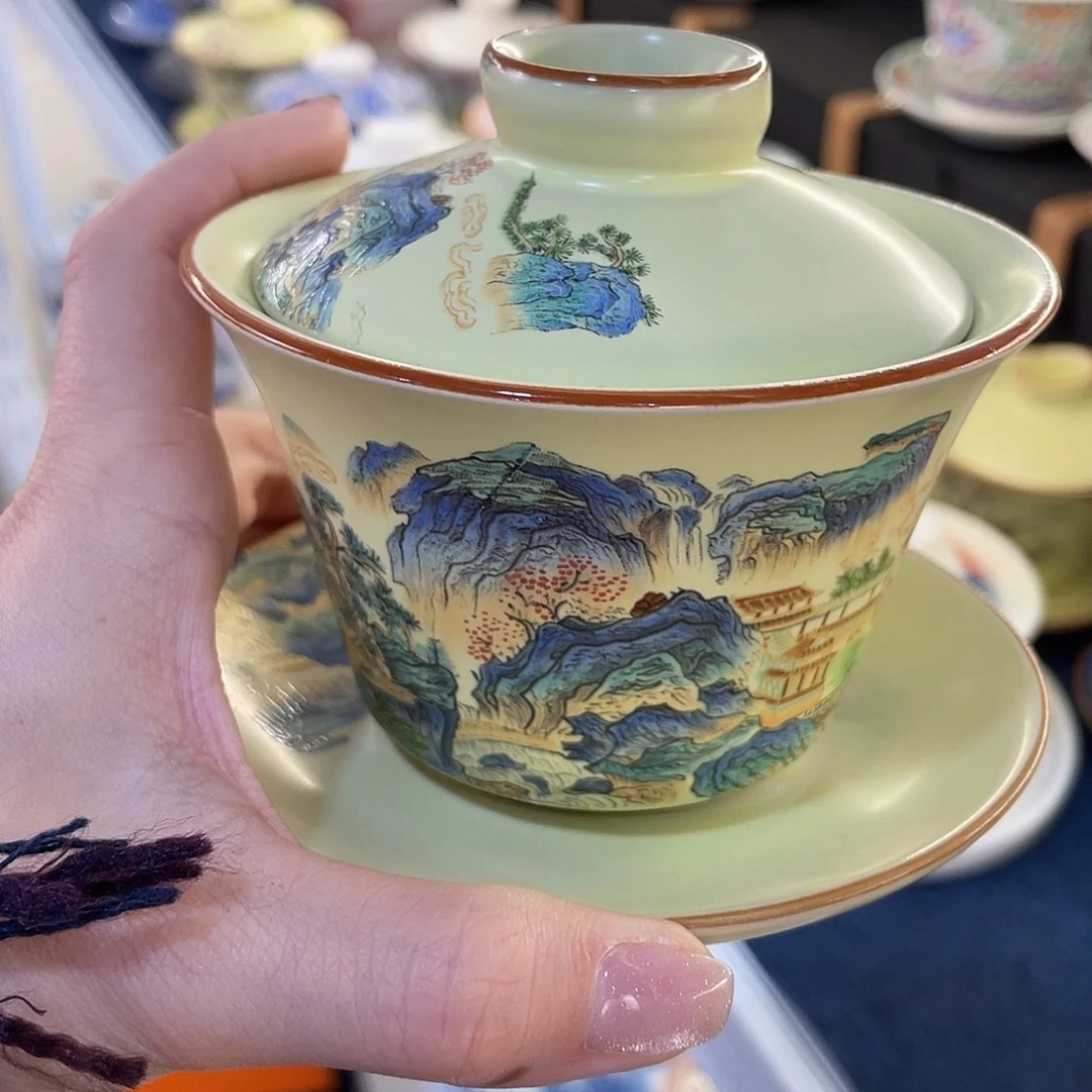 陶景德陶瓷盖碗茶具