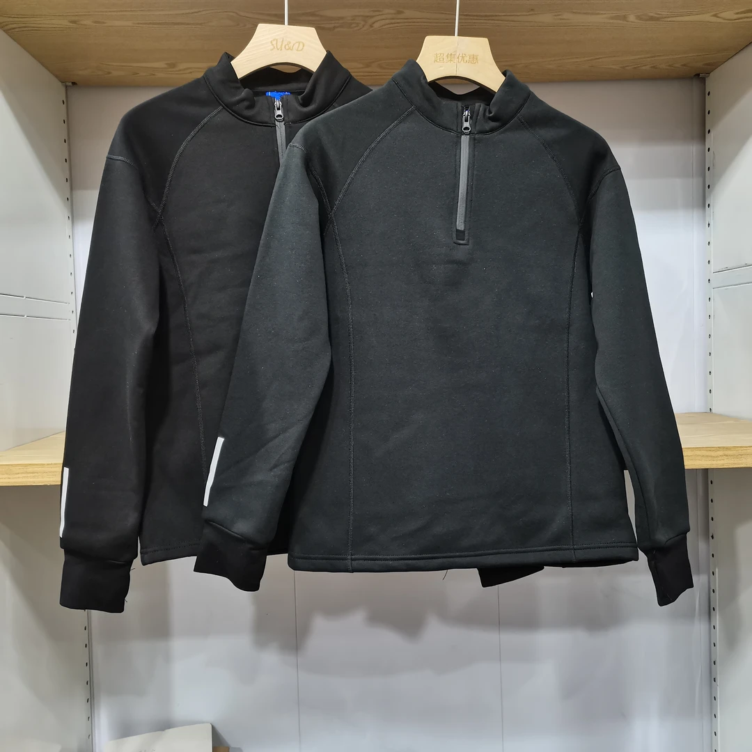 （美）童休闲舒适摇粒绒立领半开套头卫衣