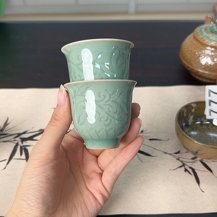 龙泉云间青瓷小米茶器