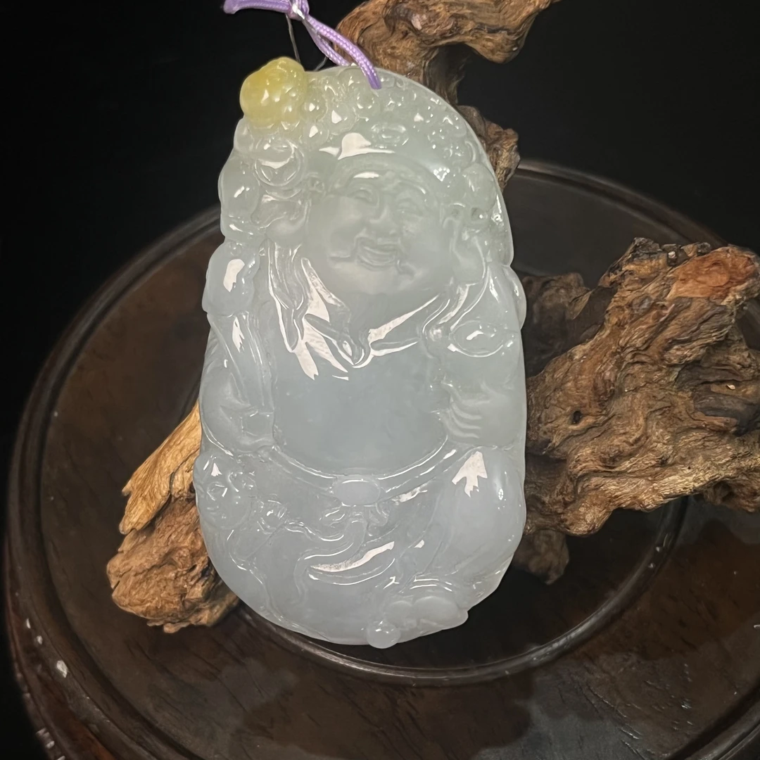 【诚翠拍品第一百二十八期午】翡翠115吊坠财神SS9030