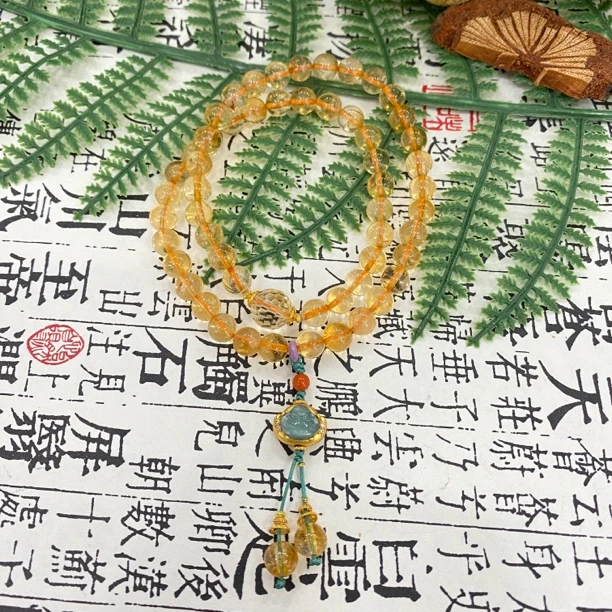 黄水晶6mm弥勒款双圈（多样性发货）