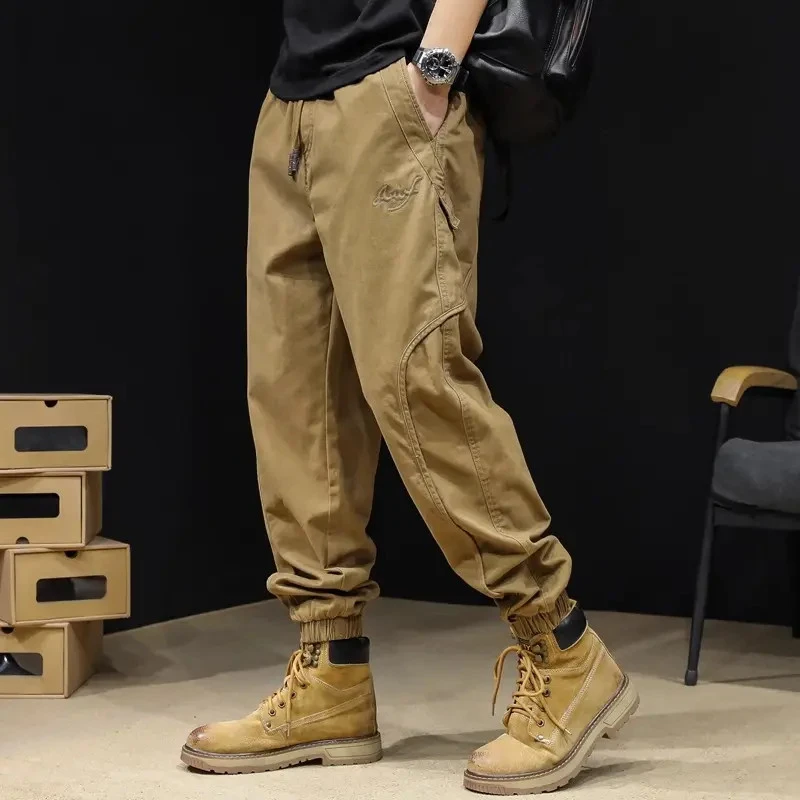 jeep吉普哈伦休闲裤男士秋冬款宽松束脚潮牌大码裤子男裤秋季新款