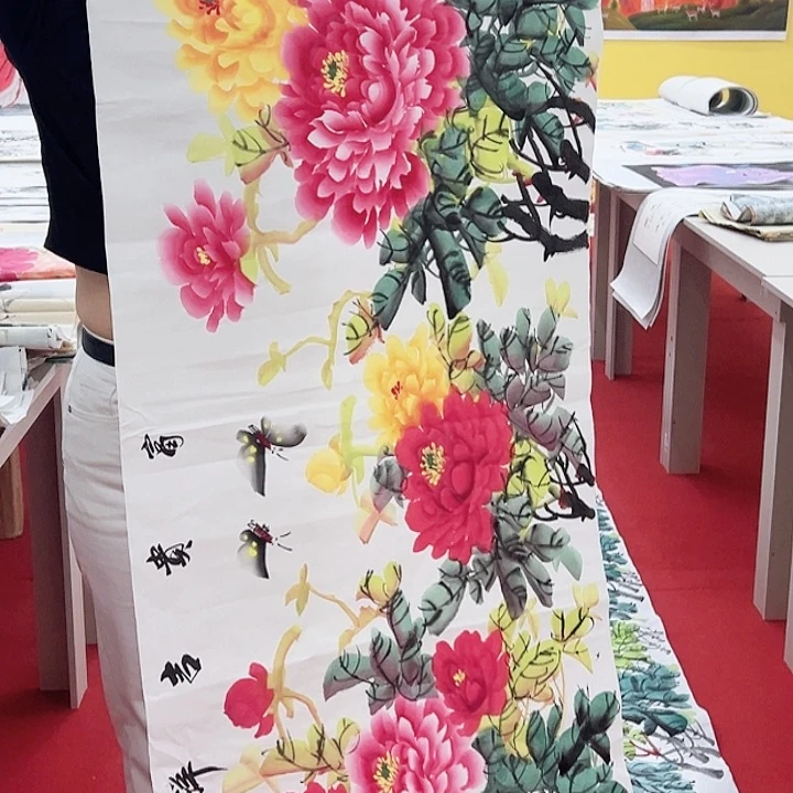 横款晚上好展示作品的