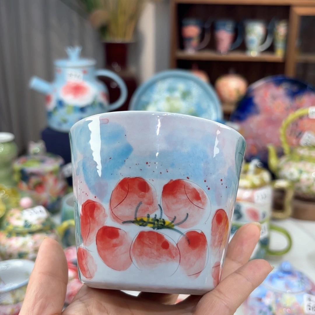 景德镇手绘高温釉下彩陶瓷茶具