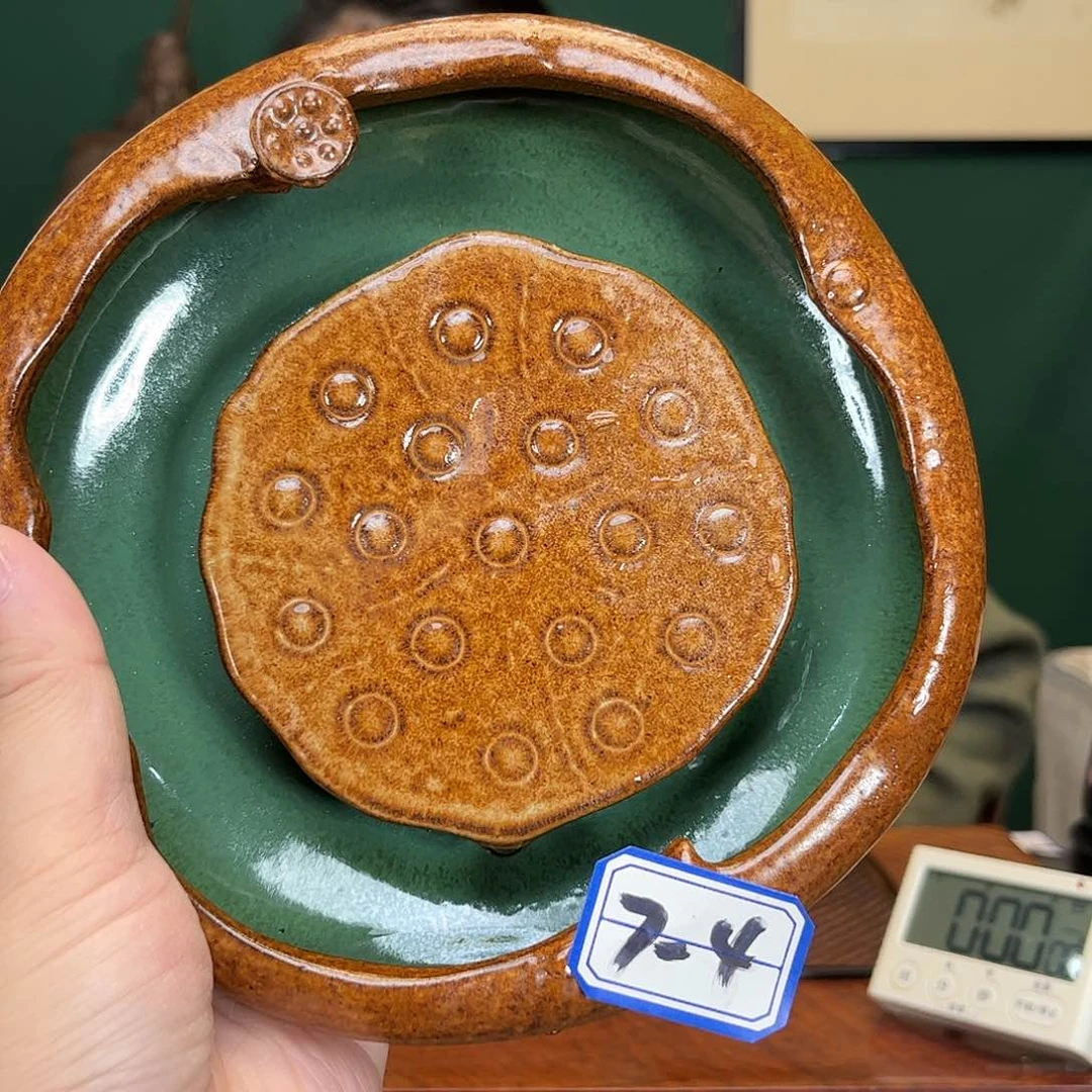 紫砂茶宠茶盘荷花
