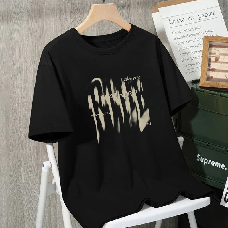 100%纯棉短袖t恤男生夏季学生帅气百搭新款上衣服男潮牌潮流体恤