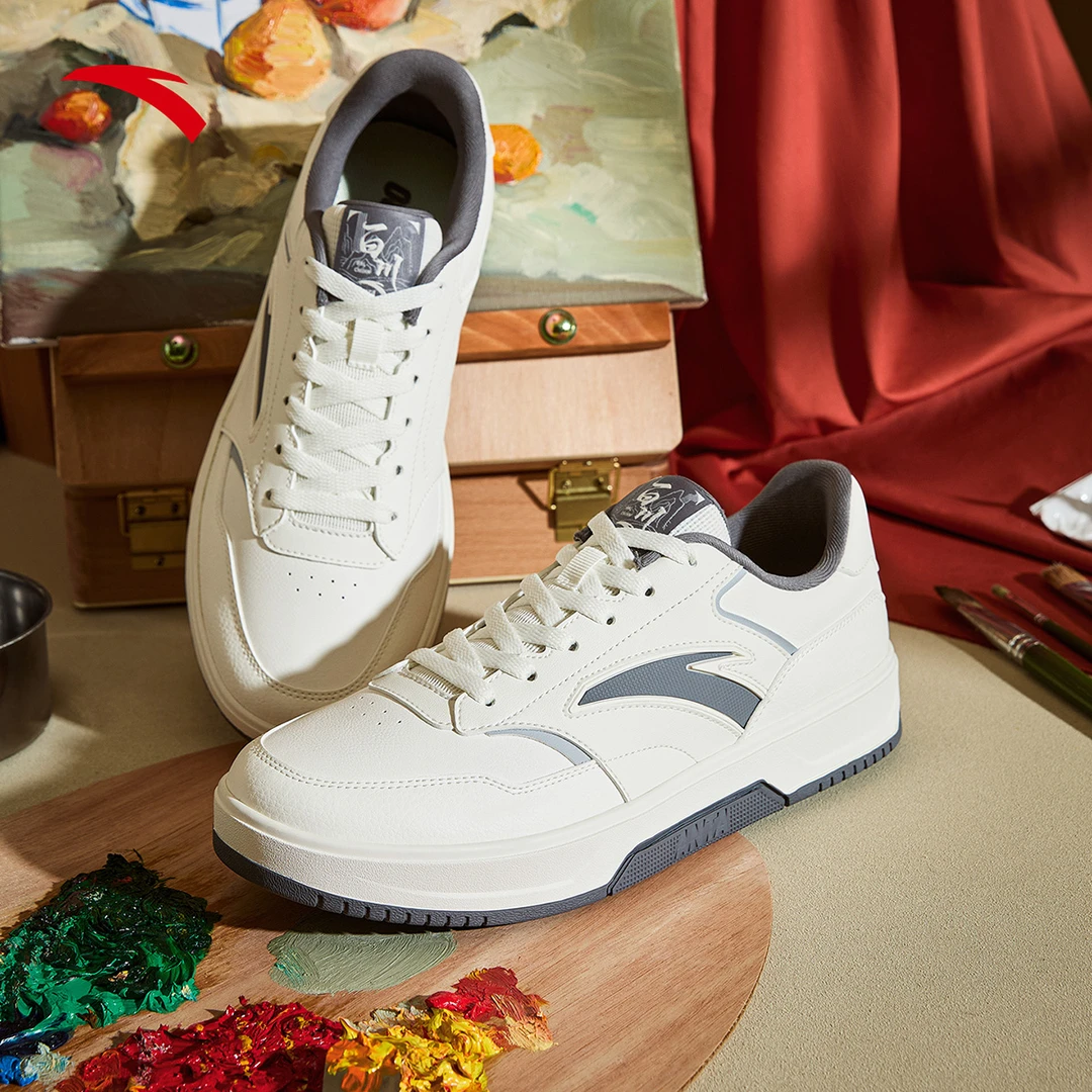 安踏百川板鞋男女同款秋冬流光风通勤板鞋百搭时尚休闲鞋防滑板鞋