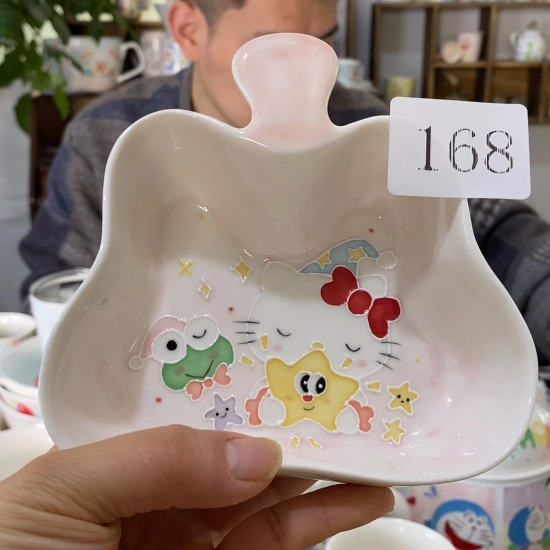 瓷片景德镇釉下彩手绘