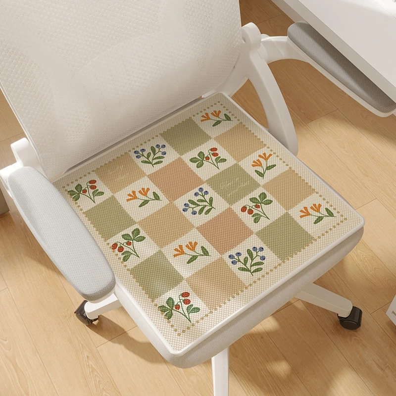 夏季冰丝坐垫办公椅垫学生椅子垫电脑椅垫转椅座垫椅垫透气凉感垫