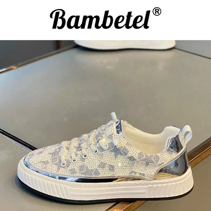 Bambetel一脚蹬男鞋夏季新款烫钻时尚板鞋透气百搭懒人鞋软底轻便
