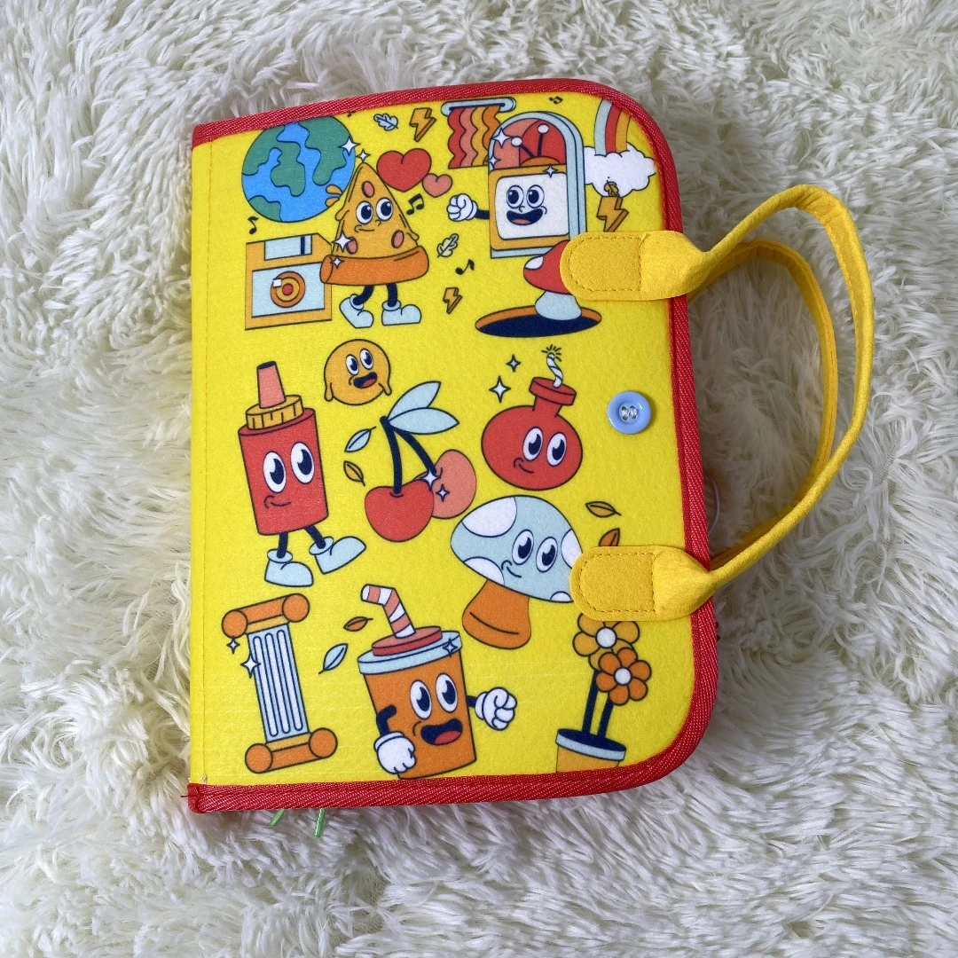 毛毡学习板布书忙碌板动手动脑蒙氏教育儿童益智玩具【18月龄以上】