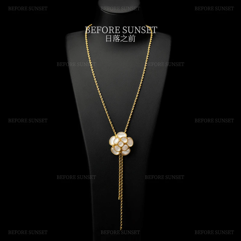 纯铜琉璃项链 【金缠贝花】  项链 日落之前