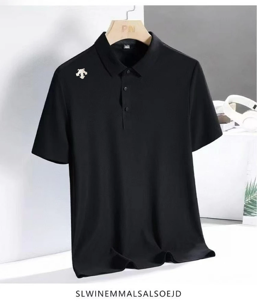 【海外专柜 原标发】男士轻奢翻领商务polo衫夏季纯色无痕Polo衫