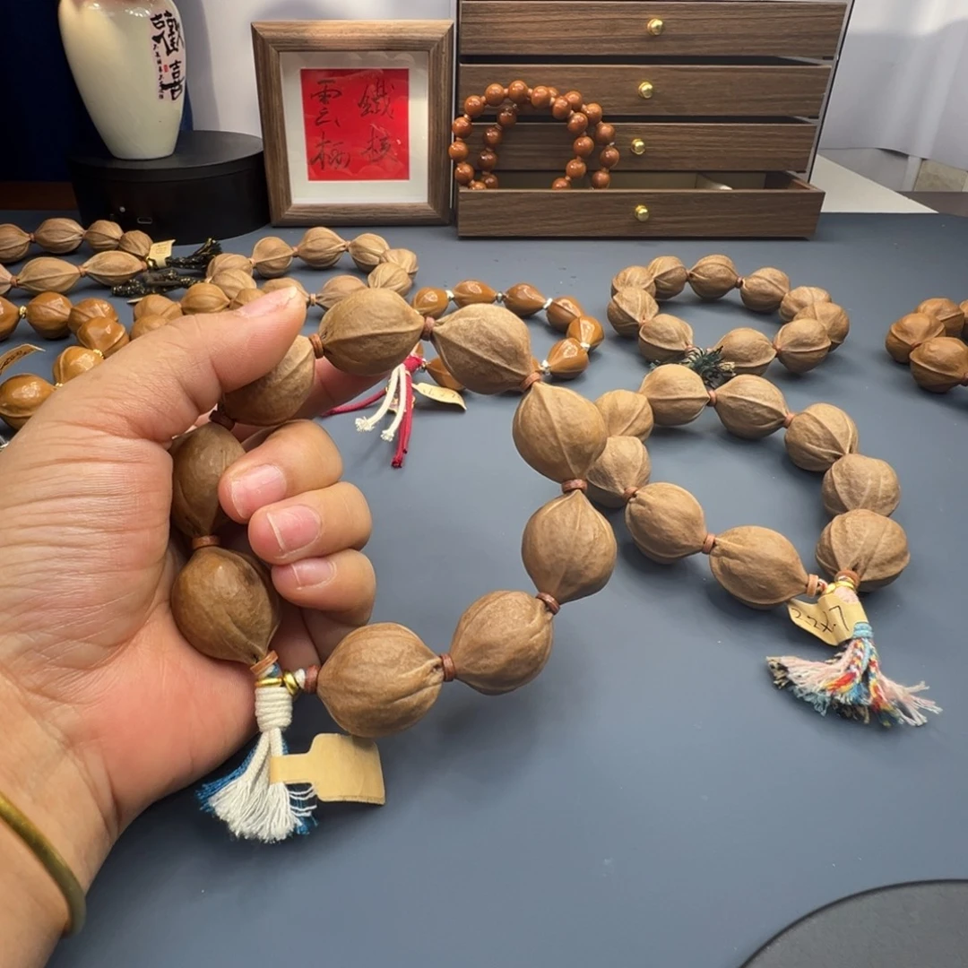 未***莱手串橄榄核梅林铁核鲨鱼背 23×25 素串